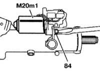  Снятие и установка привода для телескопической регулировки рулевой   колонки Mercedes-Benz W220